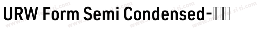 URW Form Semi Condensed字体转换